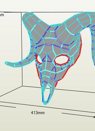 Paperkhan конструктор з картону маска баран пазл орігамі papercraft 3d фігура полігональна набір подарок сувенір антистрес
