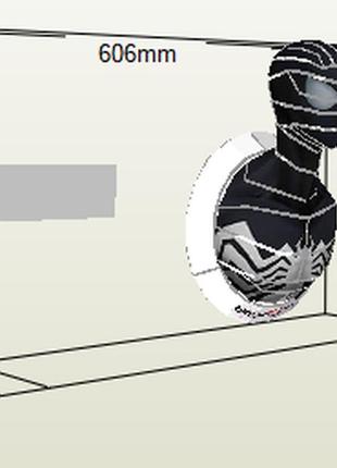 Paperkhan конструктор із картону black spider papercraft 3d полігональна фігура полігональна набір подарок сувенір антистрес1 фото