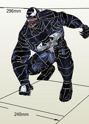 Paperkhan конструктор из картона веном venom papercraft 3d полигональная фигура развивающий подарок