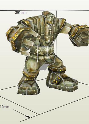 Paperkhan конструктор з картону golem warcraft papercraft 3d фігура розвиваючий подарунок статуя сувенір