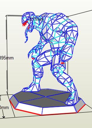 Paperkhan конструктор из картона веном venom papercraft 3d полигональная фигура развивающий подарок8 фото
