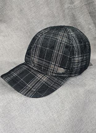 Мужская тёплая кепка осень зима, кепка с ушами утеплённая, мужская тёплая вельветовая кепка блайзер, зимняя кепка клетка