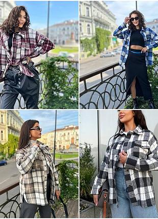 Тепла жіноча сорочка в клітину