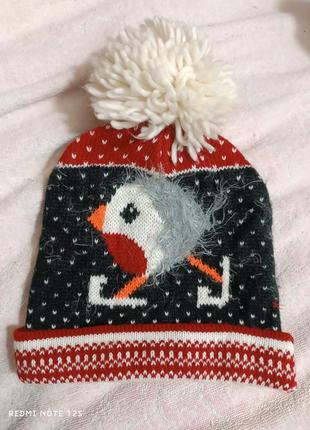 Новорічна зимова шапка