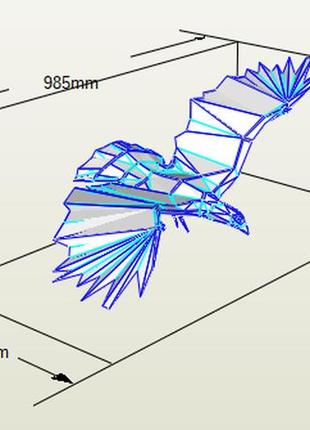 Paperkhan конструктор із картону орел ястреб пазл оригамі papercraft 3d фігура полігональна набір подарок сувенір антистрес