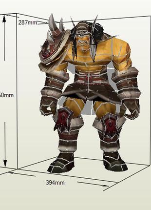 Paperkhan конструктор из картона rexxar warcraft papercraft 3d фигура развивающий подарок статуя сувенир