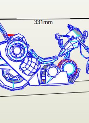 Paperkhan конструктор из картона moto warcraft papercraft 3d фигура  развивающий подарок статуя сувенир6 фото