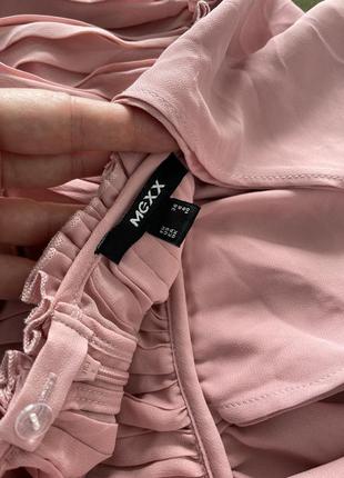 Сукня рожева в складку плісе барбі на зав‘язках плаття