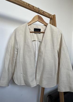 Пиджак пиджак massimo dutti бежевый пиджак твидовый пиджак накидка короткий пиджак1 фото