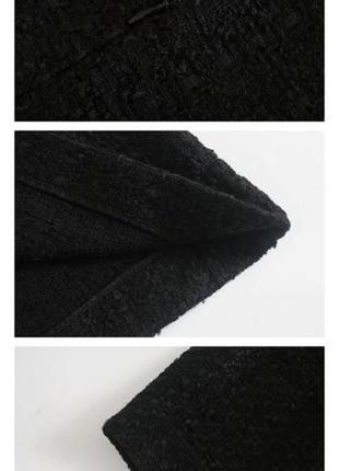 Костюмная черная твидовая юбка2 фото