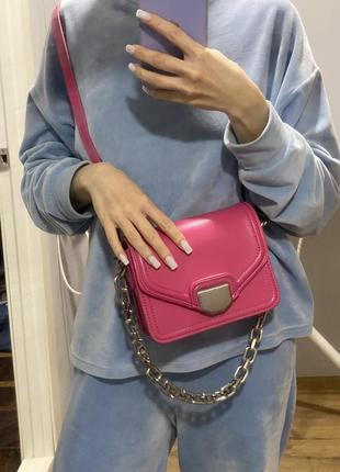 Zara стильна сумка з ланцюгом7 фото