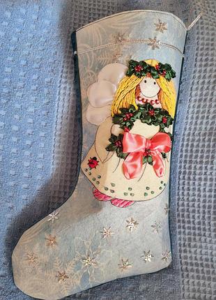 Різдвяний або новорічний чобіток для подарунку