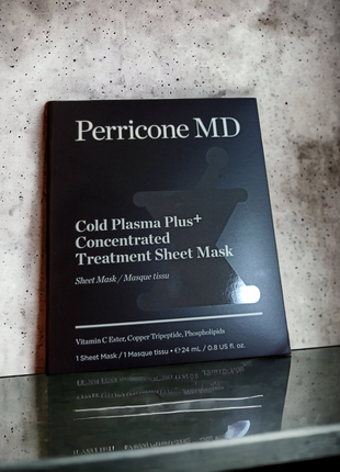 Концентрированная лечебная маска perricone md cold plasma plus+ concentrated treatment sheet mask