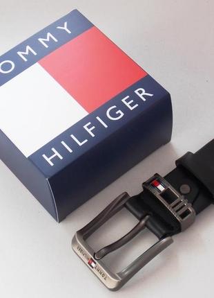 Чоловічий шкіряний ремінь tommy hilfiger в коробці