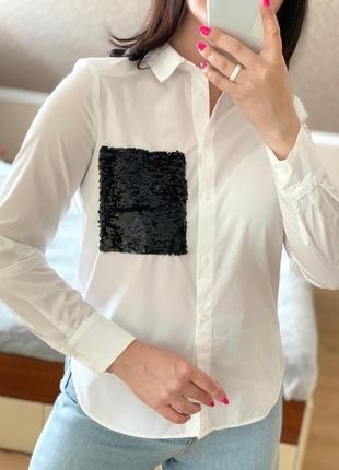 Белая рубашка рубашка zara