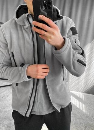 Кофта худи на молнии/p худи на флисе