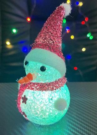 Светодиодный снеговик новогодняя игрушка декорация snowman lovely model-2