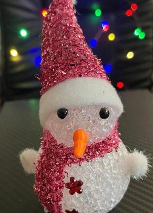 Светодиодный снеговик новогодняя игрушка декорация snowman lovely model-2