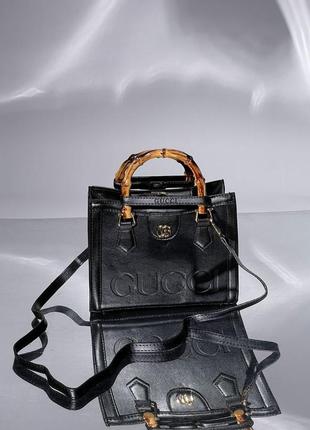 Женская сумочка брендовая gucci мини черная6 фото