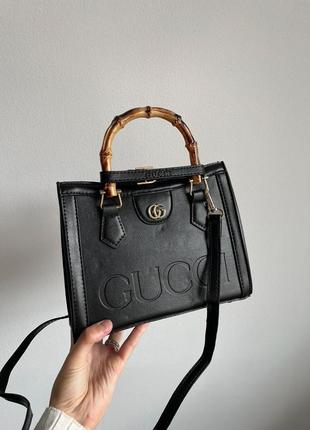 Жіноча сумочка брендова gucci міні чорна