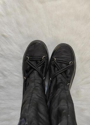 Черные теплые зимние натуральные кожаные сапоги сапожки на высокой платформе vitto rossi6 фото