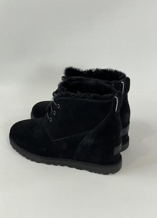 Женские кожаные зимние сапоги на танкетке ugg classic femme 40 размер6 фото