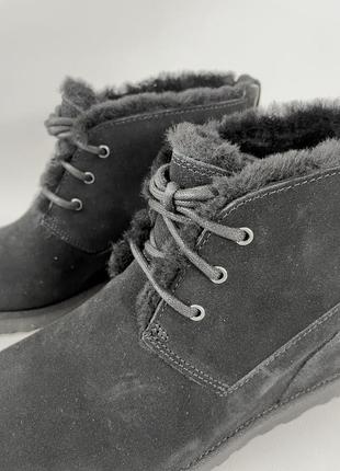 Женские кожаные зимние сапоги на танкетке ugg classic femme 40 размер4 фото