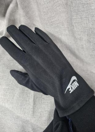 Перчатки nike мужские осень зима, мужские перчатки осень зима, перчатки с сенсором на пальце, мужские перчатки демисезонные, перчатки6 фото