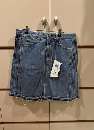 New! джинсовая юбка levi's pride denim skirt размер l4 фото