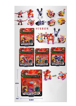 Трансформер dino transformer, 5 видів, планш. 16,9*21*7см (72шт/2)