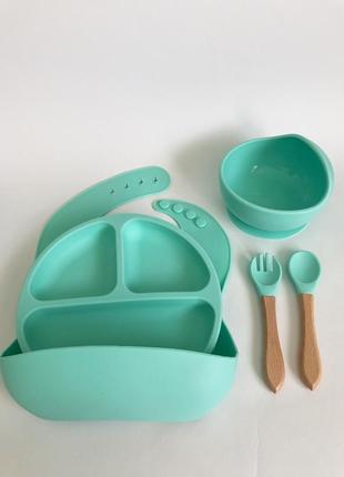 Набор силиконовой посуды для детей4 фото