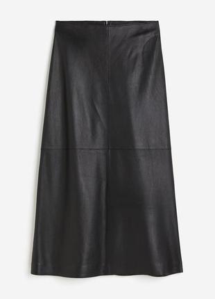 Кожаная юбка h&m premium 1198127001