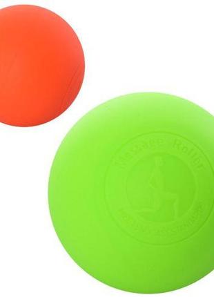 Спортивний інвентар м'яч масажер для спини, силікагель, d=6,3см, 153г, 2 кольори, пак. (50шт)