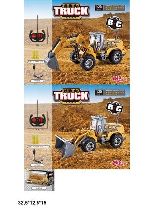 Трактор з ковшом на р/к, акум., usb, світло, 2 види, в кор. 32,5*12,5*15см (36шт)