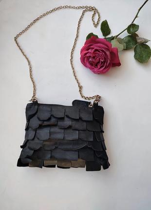 Женская вечерняя мини-сумка с черепами заклепками zara black,lova woman7 фото