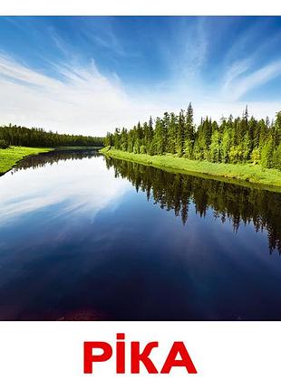 Картки великі українські з фактами "природа" 20шт., методика глена домана, у пак. 16,5*19,5см, тм вундеркінд з