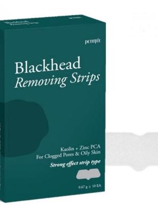 Полоска для удаления черных точек на носу petitfee blackhead removing strips1 фото