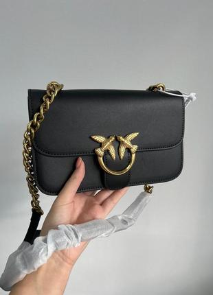 Жіноча сумка-клатч брендова pinko classic love bag bell simply black9 фото