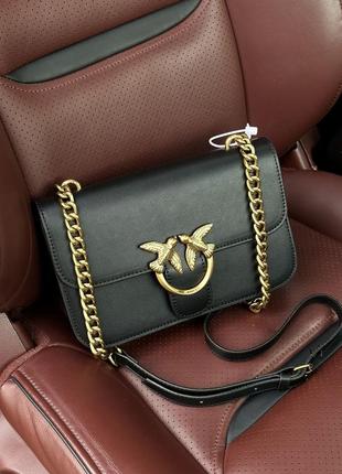 Жіноча сумка-клатч брендова pinko classic love bag bell simply black3 фото