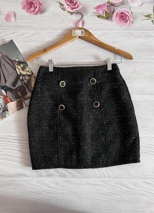 Стильная твидовая юбка primark