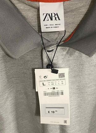 Мужское поло zara размер l лучше xl7 фото