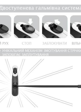 Поводок-рулетка для собак waudog r-leash, с контейнером для пакетов, размер s, до 12 кг, 3 м, оранж3 фото