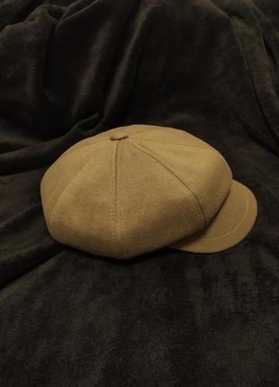 Stetson кашкет кепка восьмиклинка світло коричнева / бежева шерстяна + акрил