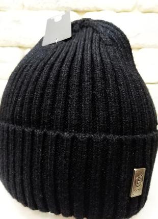 Шапка bogner одинарная с отворотом,