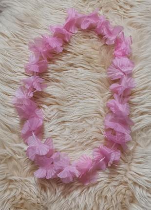 Бусы органза бусы леи гавайские бусы текстиль бусы для вечеринки ямайка колье ожерелье цветы2 фото