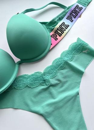 Комплект трусики и бюстик с двойным push up 70в victoria’s secret2 фото