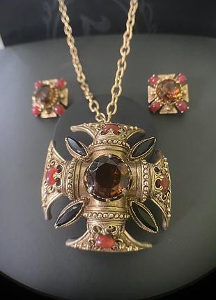 Florenza крест, florenza клипсы