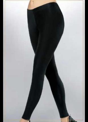 Черные лосины женские стильные на высокой талии штаны