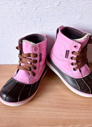 Черевики crocs allcast leather duck boot с9/26 р. за устілкою 16,5 см