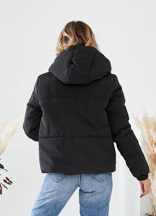 Теплая зимняя куртка, пуховик на утеплителе синтепон 2509 фото